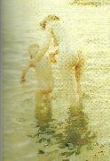 Anders Zorn mor och barn oil painting